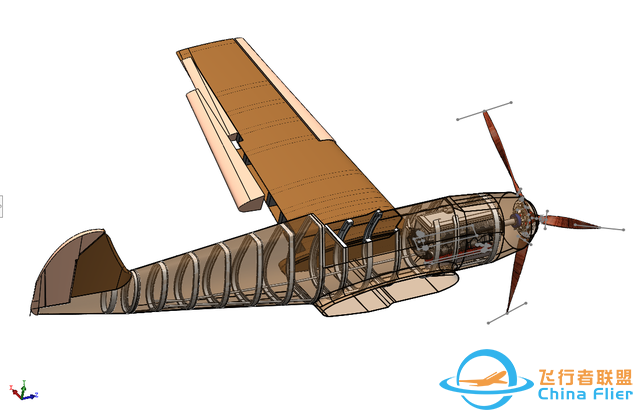 Bf-109战斗机航模框架模型3D图纸 Solidworks设计-1.jpg