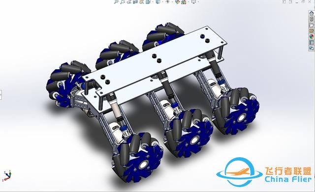 DIY Ardupilot全地形六轮麦克纳姆轮车3D模型图纸 Solidworks设计-1.jpg