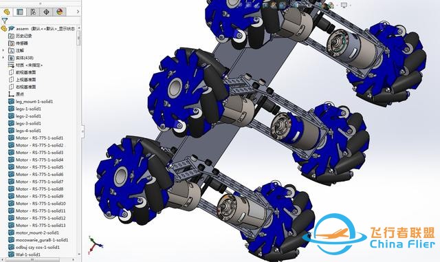 DIY Ardupilot全地形六轮麦克纳姆轮车3D模型图纸 Solidworks设计-2.jpg