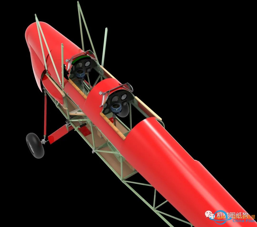 【飞行模型】TIGER MOTH航模飞机机身结构3D图纸 Solidworks设计w4.jpg