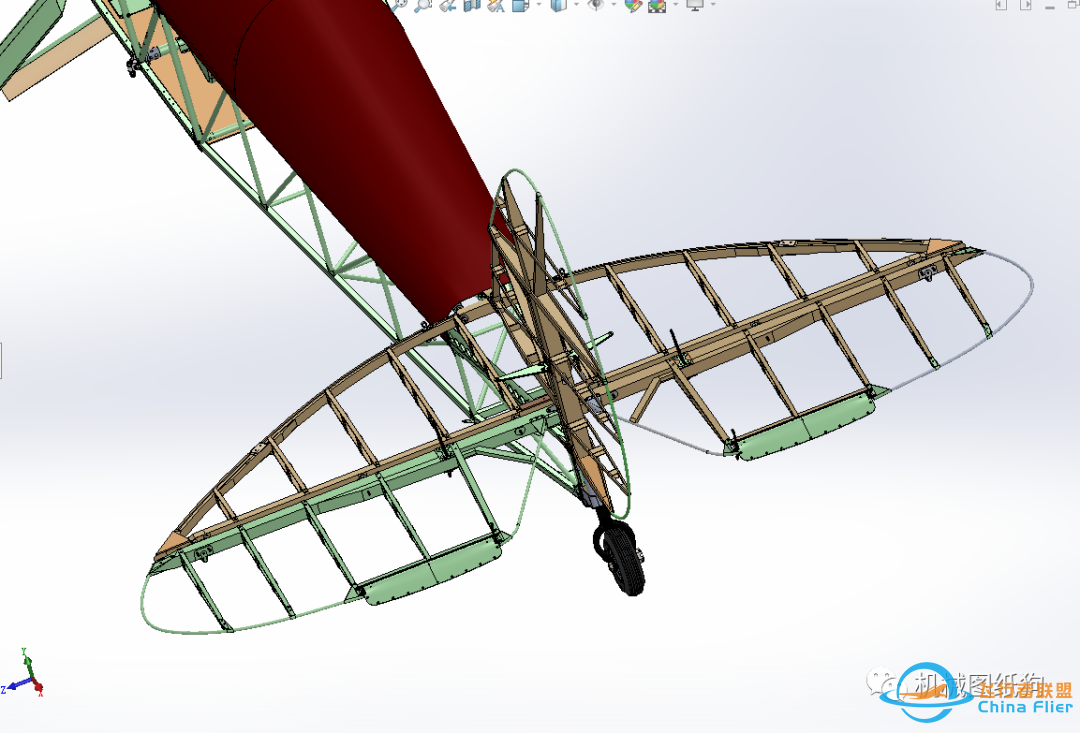 【飞行模型】TIGER MOTH航模飞机机身结构3D图纸 Solidworks设计w5.jpg