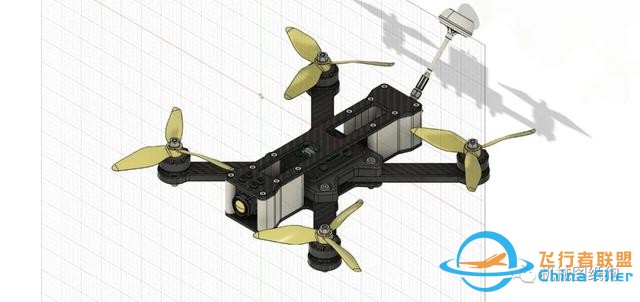 W4 FPV赛车四旋翼无人机3D数模图纸 STP格式-1.jpg