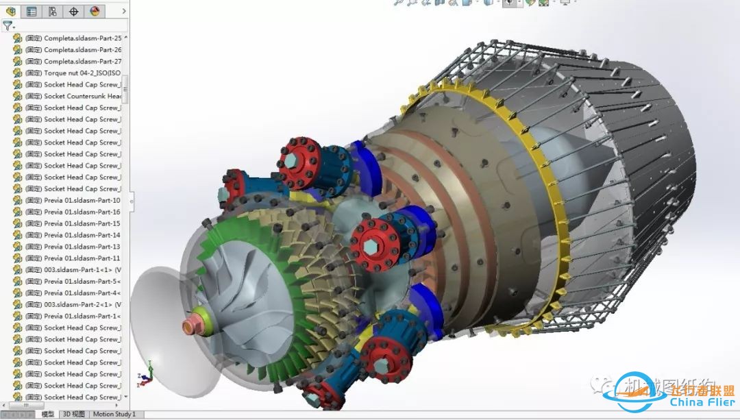 【发动机电机】Turbina航空发动机3D模型图纸 Solidworks设计w2.jpg