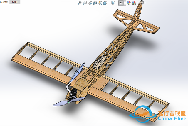 THUNDERBROL RC Plane遥控航模结构3D图纸 Solidworks设计 附dxf-1.jpg