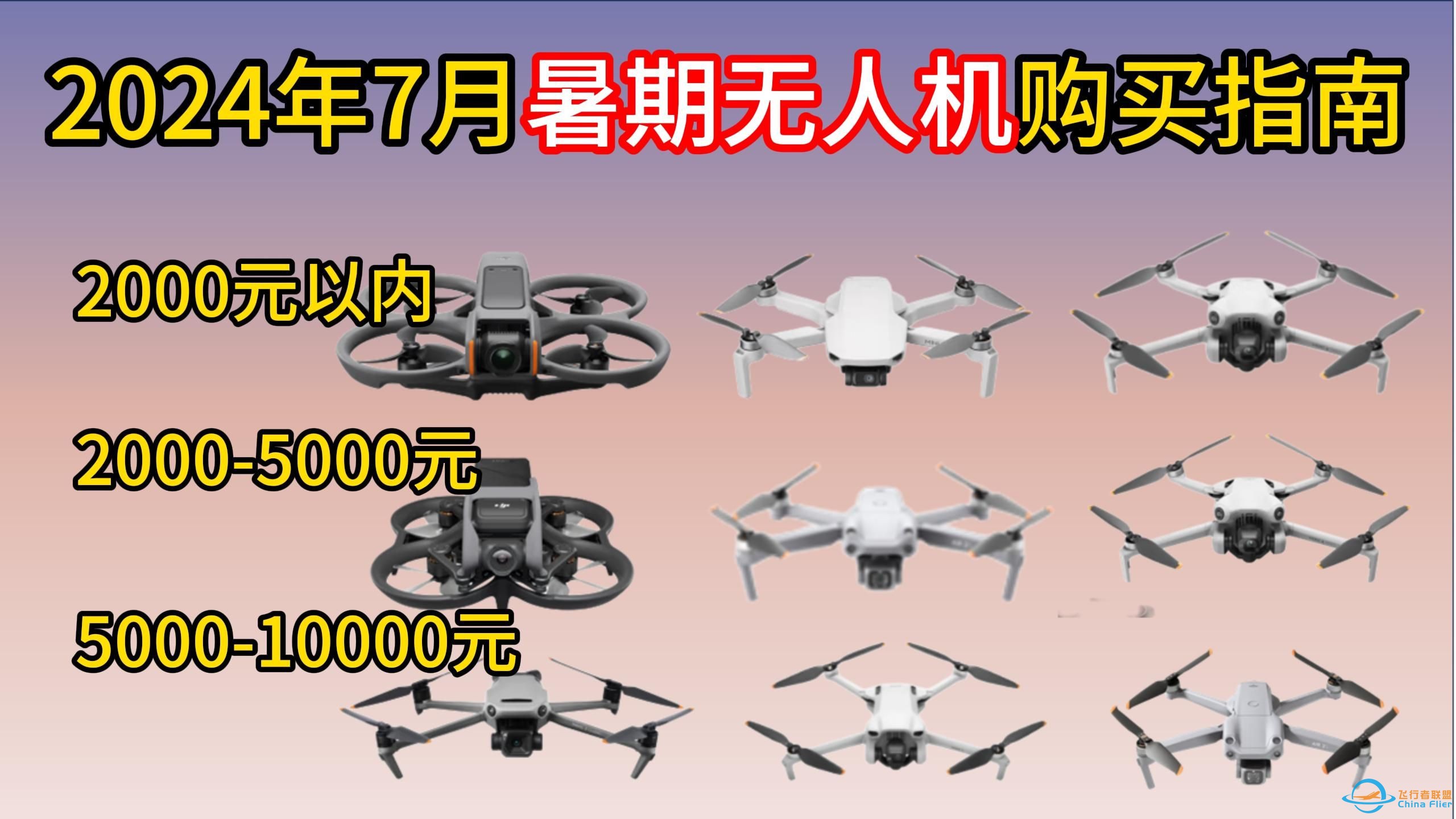 【旅行必备】2024年7月航拍无人机推荐指南，【大疆、入门、中端、高端】无人机高性价比航拍无人机推荐!-1.jpg