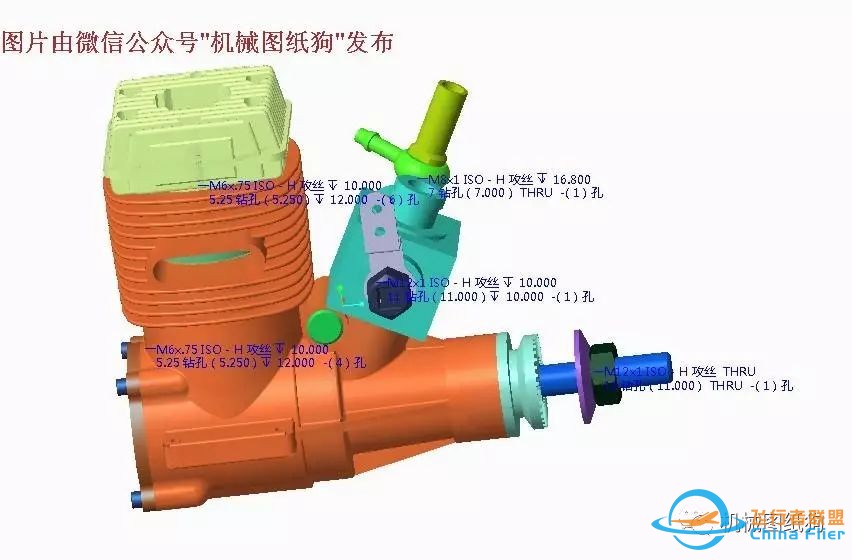 【发动机电机】航模发动机3D模型 ProE设计w4.jpg