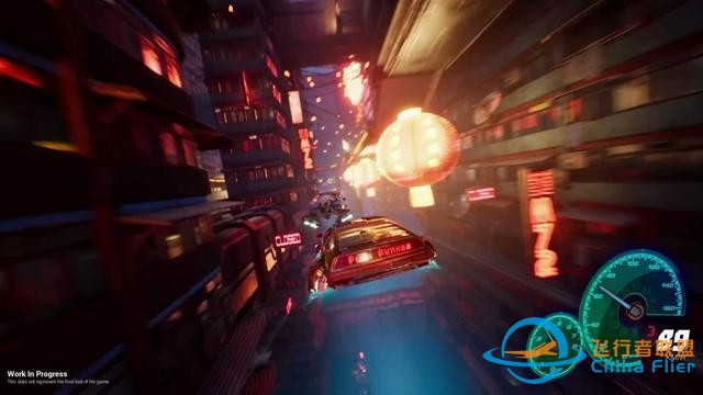 赛博朋克x飞行汽车！竞速游戏《Punk Runner》演示-6.jpg