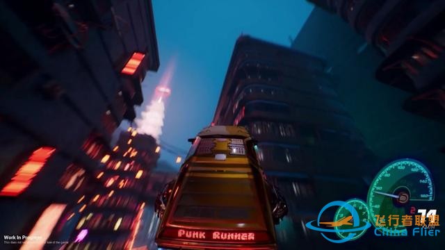 赛博朋克x飞行汽车！竞速游戏《Punk Runner》演示-7.jpg